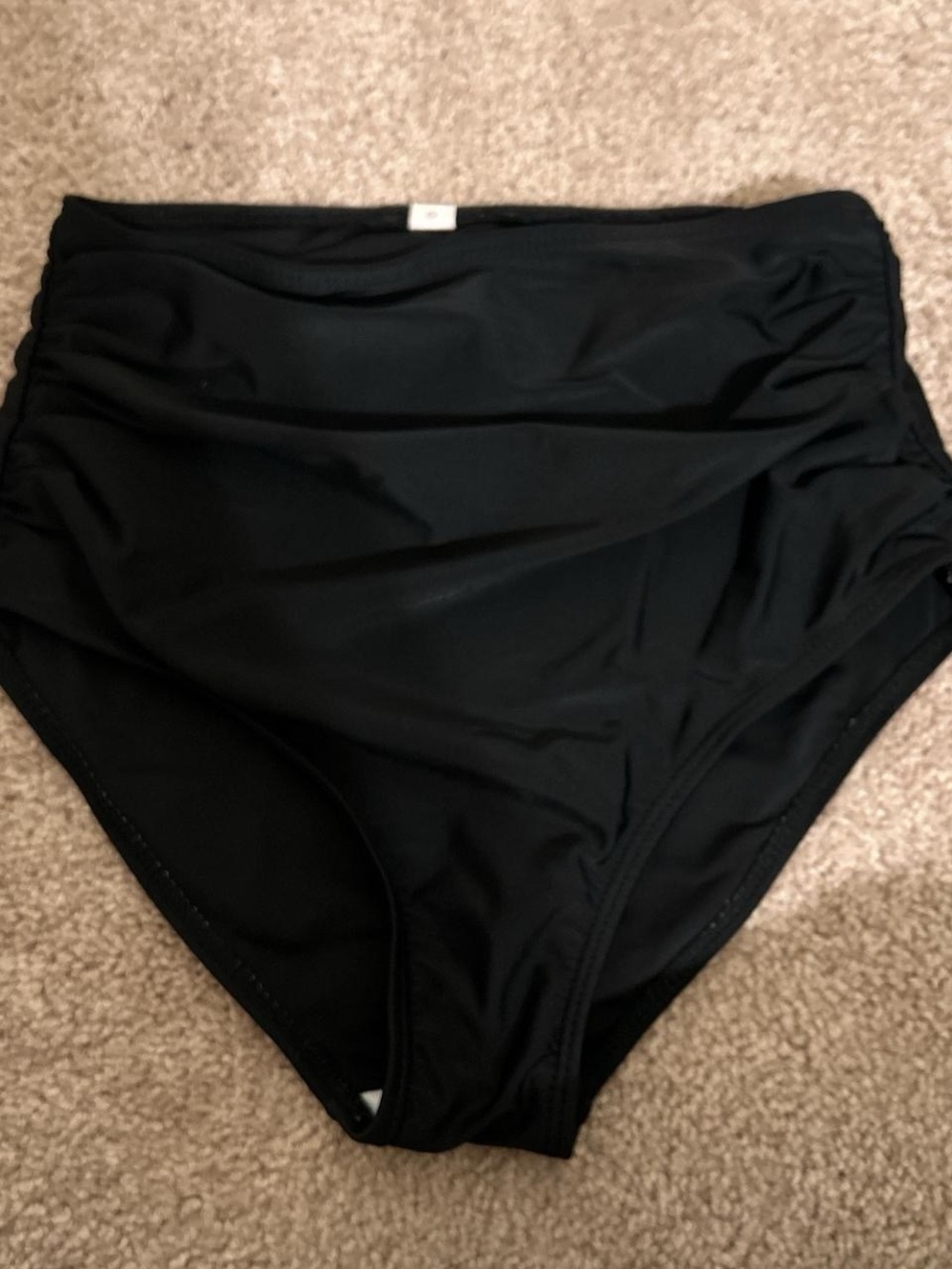High-Waist Black Bikini Bottoms